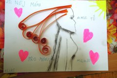 Quilling - přáníčka pro maminky