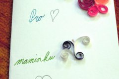 Quilling - přáníčka pro maminky