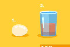 Budete potřebovat:
1. natvrdo uvařené vejce ve skořápce
2. sklenici octa