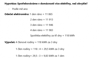 FY0501 - Spotřeba elektřiny