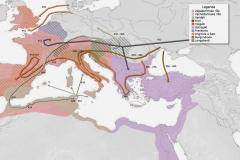 Zdroj: Wikipedia
https://cs.wikipedia.org/wiki/Stěhování_národů#/media/Soubor:Mapa_stahovania_narodov.png