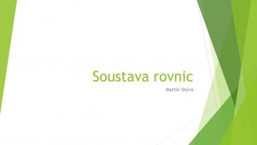 Soustava dvou rovnic se dvěma neznámými