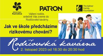 Rodičovská kavárna: Jak ve škole předcházíme rizikovému chování? - 2. listopad 2023