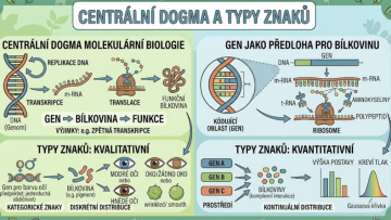 Centrální dogma a typy znaků