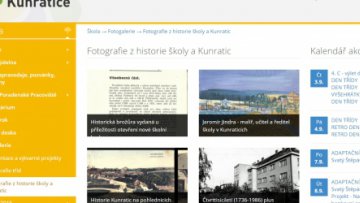 Fotografie z historie školy a Kunratic