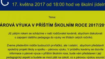 Párová výuka v příštím školním roce 2017/2018