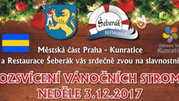 Rozsvícení vánočních stromů - neděle 3.12.2017