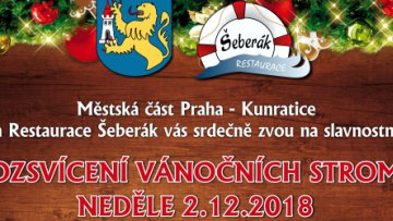 Rozsvícení vánočních stromů - neděle 2.12.2018