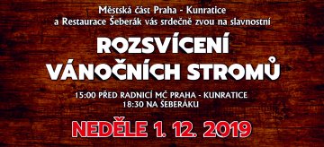 ROZSVÍCENÍ VÁNOČNÍCH STROMŮ 1.12.2019